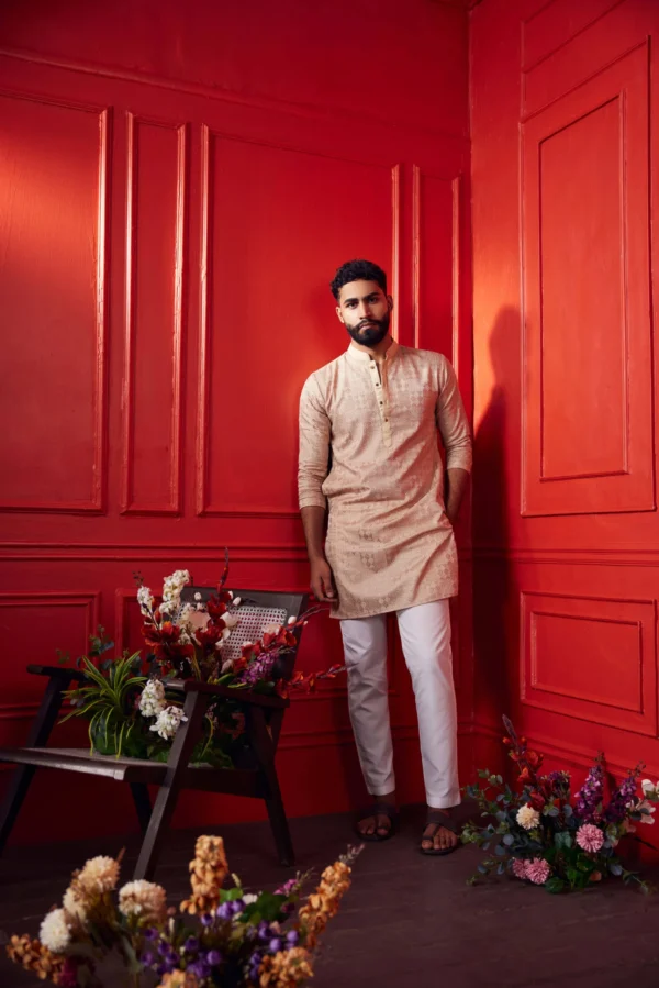 Pink Embroidered Kurta